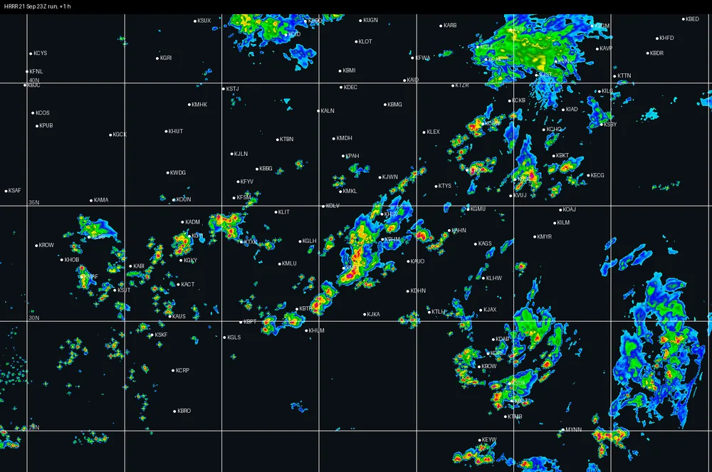 HRRR 21 Sep 23Z · +1 h