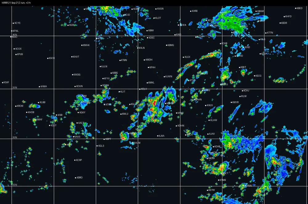 HRRR 21 Sep 21Z · +3 h
